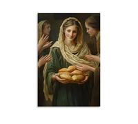 GEMTOFNMA Mary Places Bread Into The Hands of Strangers, And No One Leaves Her Presence Hungry. Contemporary Wall Mural - Decorative Hanging Poster Art 12x18inch(30x45cm)
