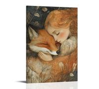 GEMTOFNMA Mary’s Tears Fall on A Sleeping Fox, And It Wakes Changed, Gentler, Golden-eyed. Contemporary Wall Mural - Decorative Hanging Poster Art 08x12inch(20x30cm)