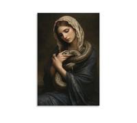 GEMTOFNMA Mary Sits With A Serpent Wrapped Around Her Arm-Neither Fearful Nor Dominant Contemporary Wall Mural - Decorative Hanging Poster Art 08x12inch(20x30cm)