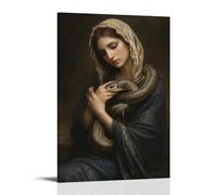 GEMTOFNMA Mary Sits With A Serpent Wrapped Around Her Arm-Neither Fearful Nor Dominant Contemporary Wall Mural - Decorative Hanging Poster Art 20x30inch(50x75cm)