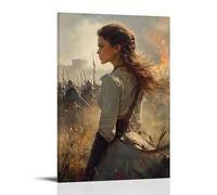 GEMTOFNMA Mary Steps Onto A Battlefield And Every Weapon Falls Silent, The Soldiers Forgetting Their Anger in Her Gaze. Contemporary Wall Mural - Decorative Hanging Poster Art 12x18inch(30x45cm)