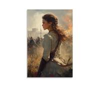 GEMTOFNMA Mary Steps Onto A Battlefield And Every Weapon Falls Silent, The Soldiers Forgetting Their Anger in Her Gaze. Contemporary Wall Mural - Decorative Hanging Poster Art 16x24inch(40x60cm)