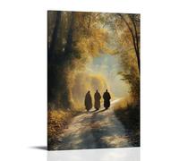 GEMTOFNMA On The Road to Emmaus, Jesus Walks Unnoticed, Yet Every Word Begins to Thaw Their Hearts. Contemporary Wall Mural - Decorative Hanging Poster Art 12x18inch(30x45cm)