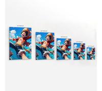 GEMTOFNMA One Piece Luffy's Sunny Celebration Contemporary Wall Mural - Decorative Hanging Poster Art 08x12inch(20x30cm)