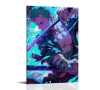 GEMTOFNMA One Piece Zoro's Colorful Three - Sword Style Contemporary Wall Mural - Decorative Hanging Poster Art 08x12inch(20x30cm)