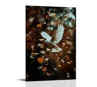 GEMTOFNMA Scripture Falls Like Autumn Leaves, And Every Page Turns Into A Bird Midair. Contemporary Wall Mural - Decorative Hanging Poster Art 12x18inch(30x45cm)
