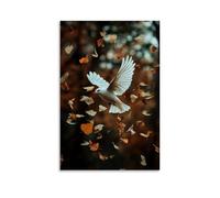 GEMTOFNMA Scripture Falls Like Autumn Leaves, And Every Page Turns Into A Bird Midair. Contemporary Wall Mural - Decorative Hanging Poster Art 20x30inch(50x75cm)