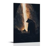 GEMTOFNMA The Bear at Bethlehem - A Beast Watches The Birth in Silence From The Shadows Contemporary Wall Mural - Decorative Hanging Poster Art 16x24inch(40x60cm)