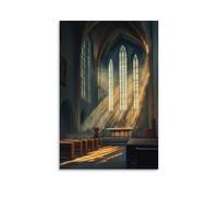 GEMTOFNMA The Choir Sings A Wordless Hymn, As Light Pours from The Altar Into Every Open Window. Contemporary Wall Mural - Decorative Hanging Poster Art 16x24inch(40x60cm)