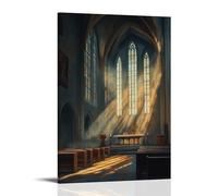 GEMTOFNMA The Choir Sings A Wordless Hymn, As Light Pours from The Altar Into Every Open Window. Contemporary Wall Mural - Decorative Hanging Poster Art 16x24inch(40x60cm)