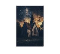 GEMTOFNMA The Church Roof Collapsed Long Ago, But The Stars Replaced It with A Cathedral of Constellations. Contemporary Wall Mural - Decorative Hanging Poster Art 20x30inch(50x75cm)
