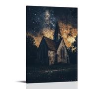 GEMTOFNMA The Church Roof Collapsed Long Ago, But The Stars Replaced It with A Cathedral of Constellations. Contemporary Wall Mural - Decorative Hanging Poster Art 24x36inch(60x90cm)