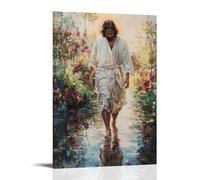 GEMTOFNMA The Sky Breaks Open in Soft Color As The Risen Christ Walks Barefoot through The Dew-soaked Garden. Contemporary Wall Mural - Decorative Hanging Poster Art 12x18inch(30x45cm)