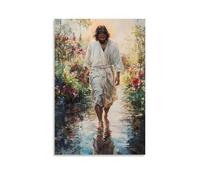GEMTOFNMA The Sky Breaks Open in Soft Color As The Risen Christ Walks Barefoot through The Dew-soaked Garden. Contemporary Wall Mural - Decorative Hanging Poster Art 16x24inch(40x60cm)