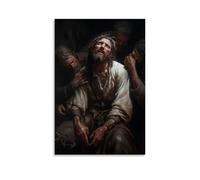 GEMTOFNMA The Suffering Servant, Christ Bearing Our Pain Contemporary Wall Mural - Decorative Hanging Poster Art 12x18inch(30x45cm)