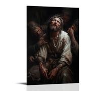 GEMTOFNMA The Suffering Servant, Christ Bearing Our Pain Contemporary Wall Mural - Decorative Hanging Poster Art 16x24inch(40x60cm)