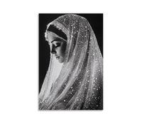 GEMTOFNMA The Virgin Carries The Light of Stars in Her Veil, Each Fold Holding A Memory of Someone Who Prayed in Pain. Contemporary Wall Mural - Decorative Hanging Poster Art 24x36inch(60x90cm)