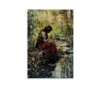 GEMTOFNMA The Virgin Sings Beside A Quiet Stream, And The Water Echoes Her Melody Across The Forest. Contemporary Wall Mural - Decorative Hanging Poster Art 16x24inch(40x60cm)
