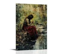 GEMTOFNMA The Virgin Sings Beside A Quiet Stream, And The Water Echoes Her Melody Across The Forest. Contemporary Wall Mural - Decorative Hanging Poster Art 24x36inch(60x90cm)