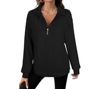 Gemulate Women's Clothing for Xmas Womens Lightweight Hoodies Ladies Clothes Fluffy Jumper Casual Plus Size Going Out Outfits Office Tunic Black L