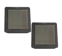 Gemuseeee Solar Light Replacement Top, 2-Pack Waterproof Square Panel with Warm White LED for Outdoor Solar Lamps, Replacement Light Parts for Garden Decor Top