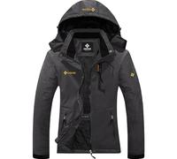 GEMYSE Women's Mountain Waterproof Ski Jacket Windproof Fleece Outdoor Winter Coat with Hood (Graphite Grey,XL)