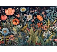 GemZono Diamond Painting Kits for Adults, Flower 5D Diamond Art Kits for Beginner DIY Full Drill Diamond Dots Crystal Craft Kits for Home Wall Decor Gifts 11.8x15.7 inch