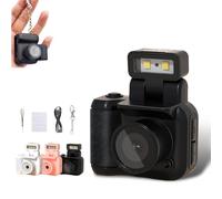 Gen.2 Mini Retro Keychain Camera, 2025 New Point-and-ShootMini camera, with LED Flash Light, 1.44 Inch Hd Portable in Screen 6 Filters, Easy to Capture The Wonderful Moment (Black,NO card)