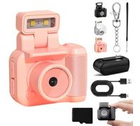 Gen.2 Mini Retro Keychain Camera - Pocket-Sized Fun with Vintage Flair, 2025 New Retroscope Mini Camera, 1080p HD Screen, Built-in Filter, 90° Flip Flash (8G,Pink)