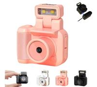 Gen.2 Mini Retro Keychain Camera - Pocket-Sized Fun with Vintage Flair, Portable Point Mini Camera with 6 Filters, 2025 New 64g HD Cameras for Travel (128g,Pink)