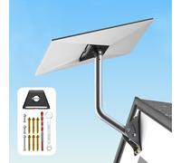 Gen 3 Mount for Starlink, 360° Adjustable Standard 4/4X Dish Wall Mount with Aluminum Adapter, Rust-Resistant Roof and Eave Mounting Kit for Outdoor Use