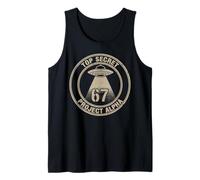 Gen Alpha Slang Kids 67 Meme Six Seven Humor UFO Area 67 Tank Top