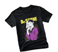 Gen Asagiri T-Shirt Dr.Stone Ryusui Senku Asagiri Seiyuu Black Shirt Soft Tee Black XXL