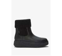 GEN-FF Roam Black Leather Knitted Collar Chelsea Boots - Black Leather / 8