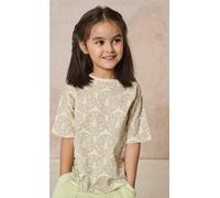 GEN Lightweight Oversized Tiger Face Print Tee in Stone | Size: 5-6 Years GEN Stone 5-6 Years