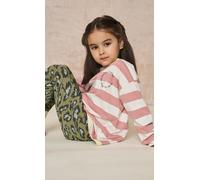 GEN Stripped Slogan Tee in Pink | Size: 5-6 Years GEN Pink 5-6 Years