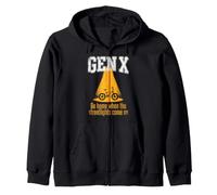 Gen X Be Home When Streetlights Come On Meme Zip Hoodie