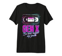 Gen X Be Kind Rewind My Youth Retro VHS Tape Premium T-Shirt