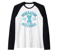 Gen X Generation X Born 1978 Many Memories No Evidence Raglan Baseball Tee