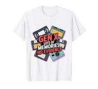 Gen X Lots of Memories No Evidence Nostalgic 70s 80s 90s T-Shirt
