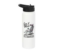 Gen X Mom Raised Myself Raised Kids Still Unimpressed Stainless Steel Insulated Water Bottle