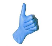 Gen X Nitrile Examination Gloves powder free, finger textured, medium - 100 gloves per box (medium, blue)