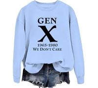 Gen X Sweatshirt, Gen X 1965-1980 We Don't Care Sweatshirt Carolina Blue