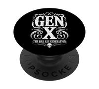 Gen X | The Bad Ass Generation Vintage Design with Skull PopSockets Adhesive PopGrip