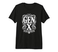 Gen X | The Bad Ass Generation Vintage Design with Skull Premium T-Shirt