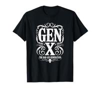Gen X | The Bad Ass Generation Vintage Design with Skull T-Shirt
