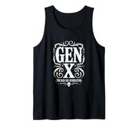 Gen X | The Bad Ass Generation Vintage Design with Skull Tank Top