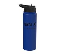 GEN X: We can Read Cursive Funny Generation Xer Meme Stainless Steel Insulated Water Bottle