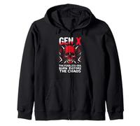 Gen XTHE Fearless ERA. BORN BEFORE THE CHAOS Gen X Fearless Zip Hoodie