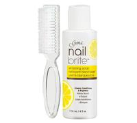Gena Nail Brite Whitening Scrub with Brush Cleans Conditions & Brightens Nails 4 oz